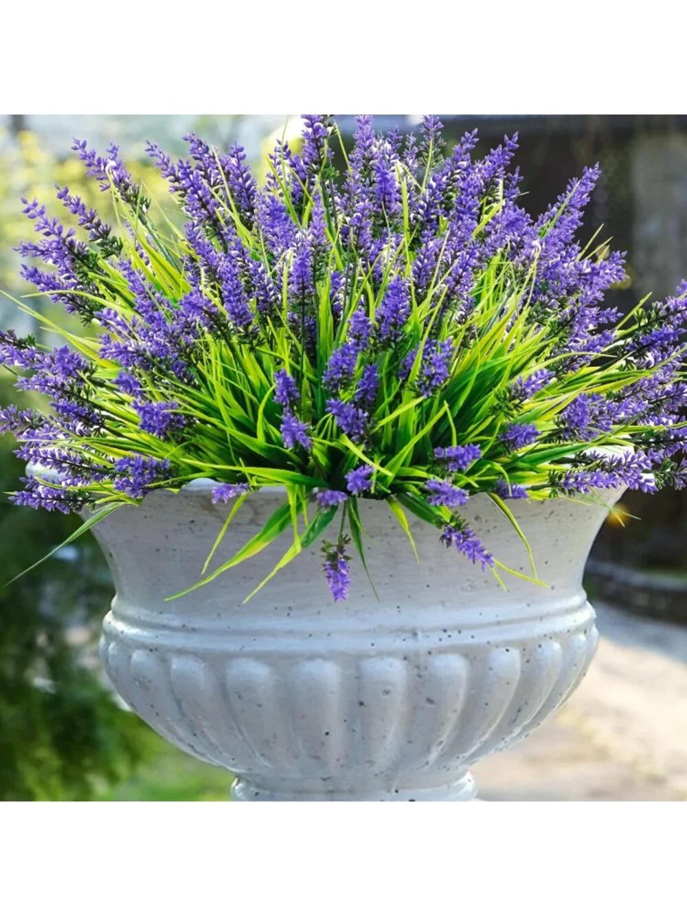 22 Pcs UV Resistant Lavender Artificial Flowers for Outdoor Pot Decor & Garden